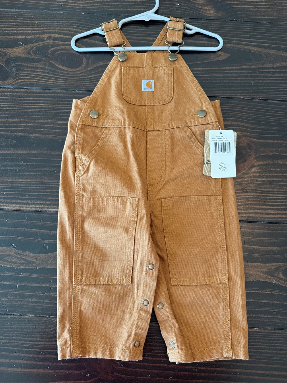 Carhartt Kids Tan Duck Canvas Overalls